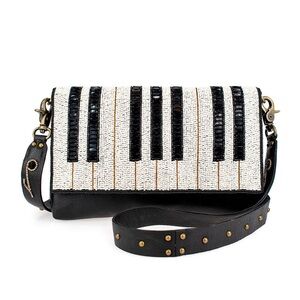 Mary Frances Beaded Piano Keyboard Crossbody Bag – Music Lover Purse